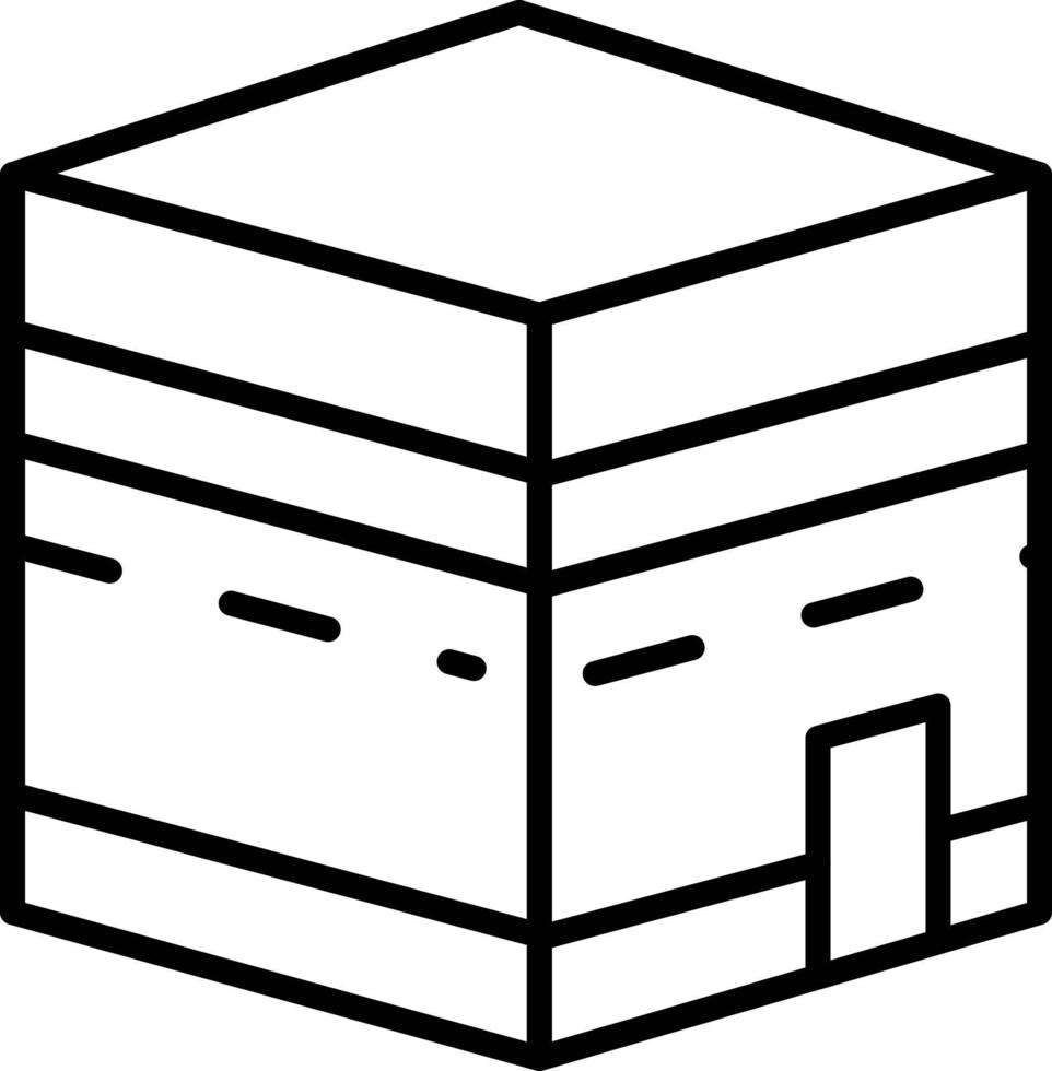 Kaaba Outline Icon vector