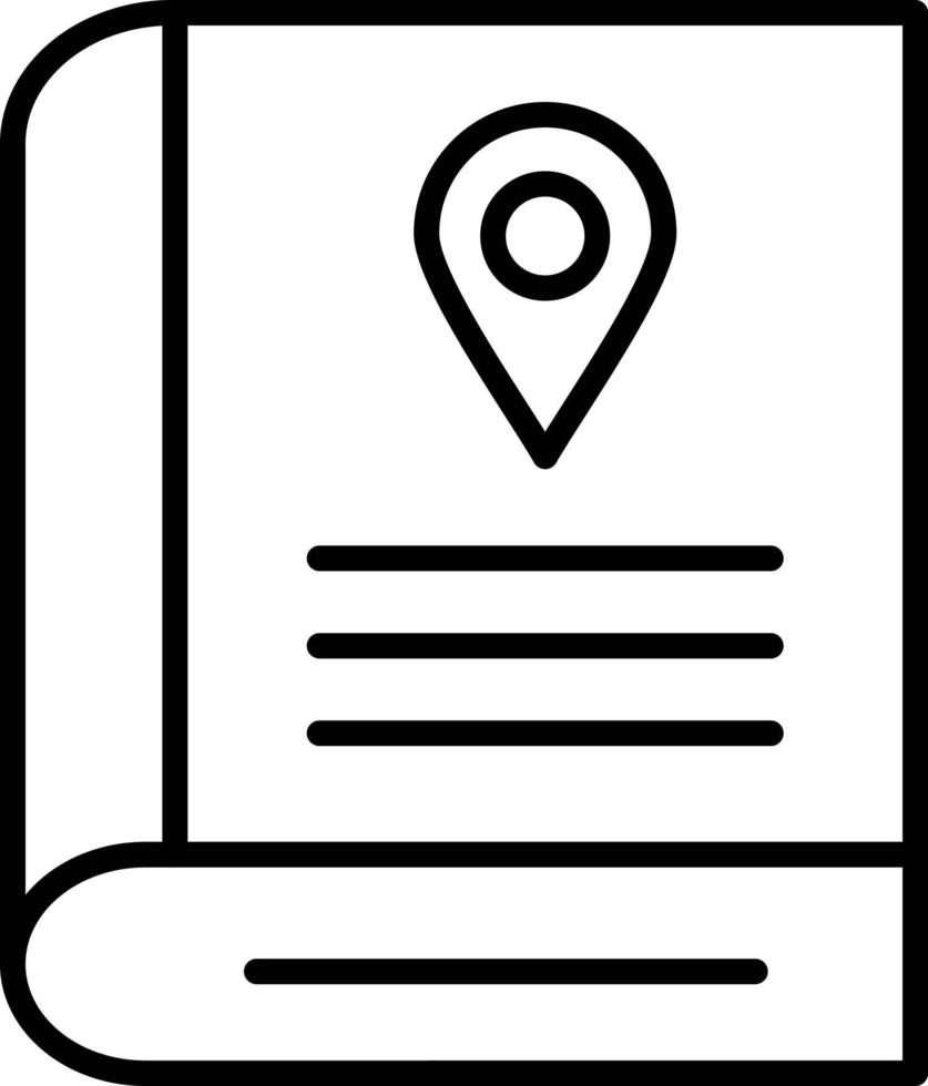 Travel Guideline Outline Icon vector