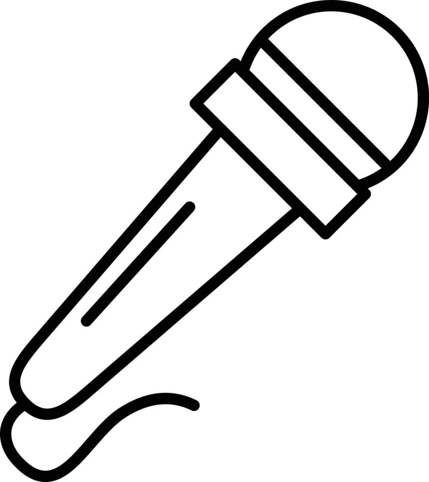Microphone Outline Icon vector