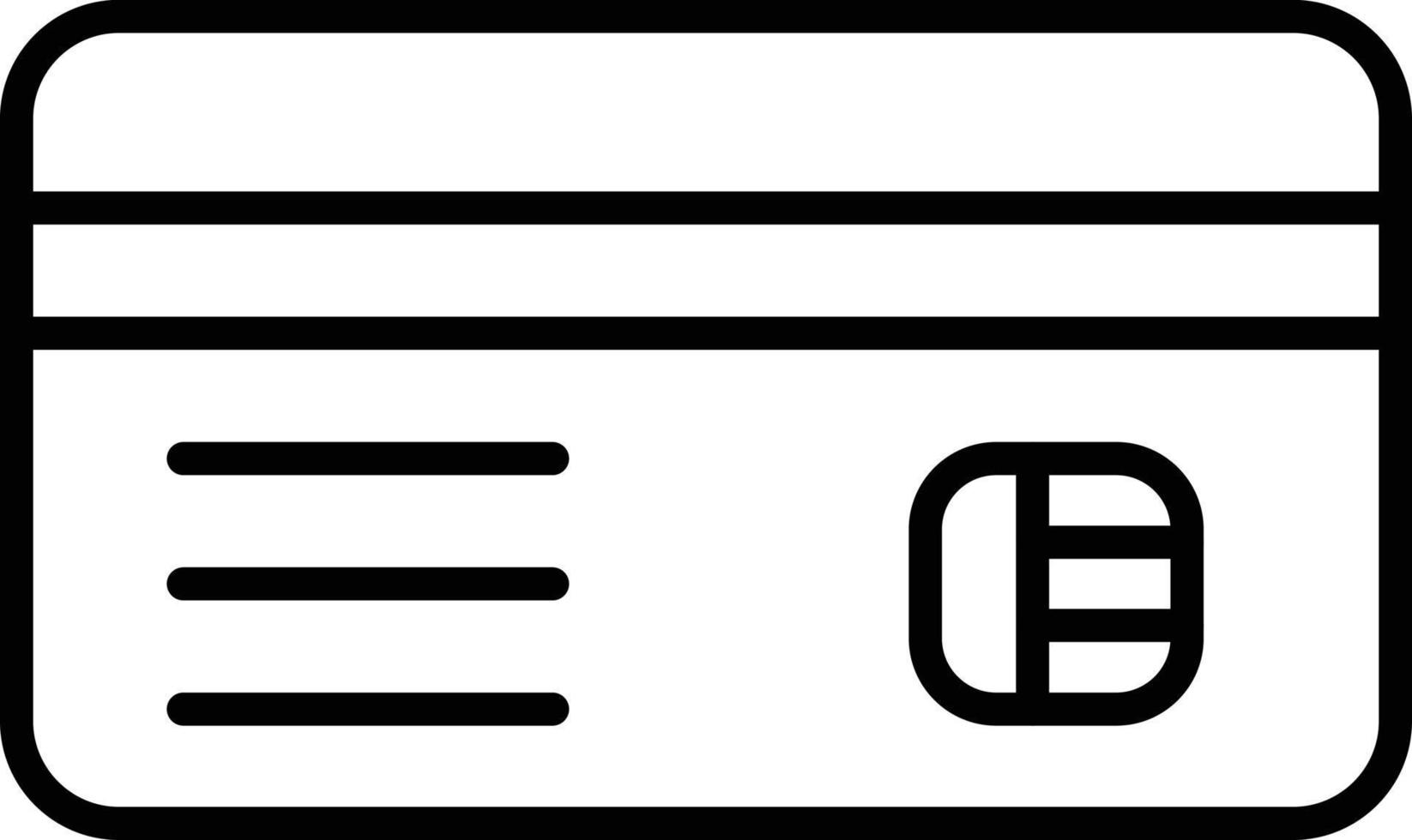 Credit Card Outline Icon vector