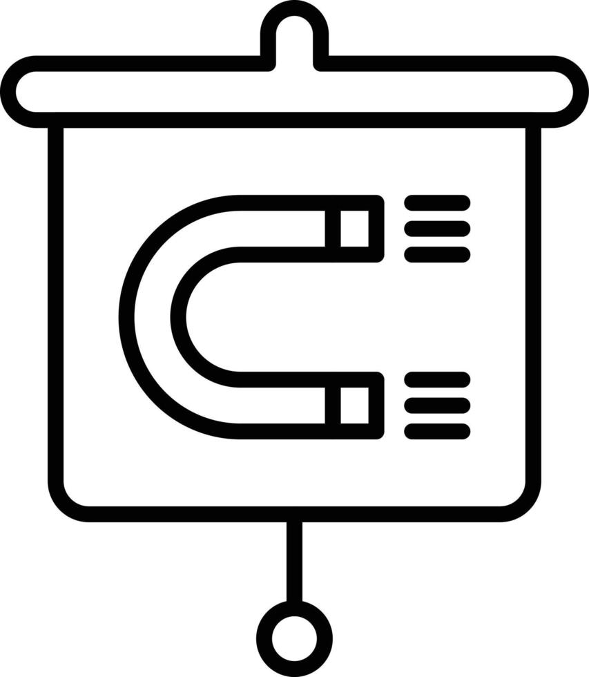 Magnet Presentation Outline Icon vector
