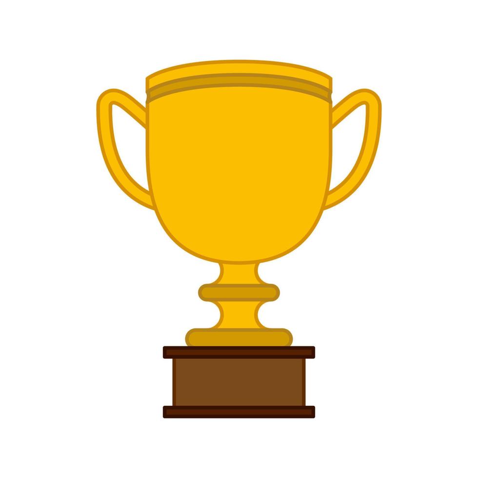 trofeo aislado sobre fondo blanco. ilustración vectorial vector