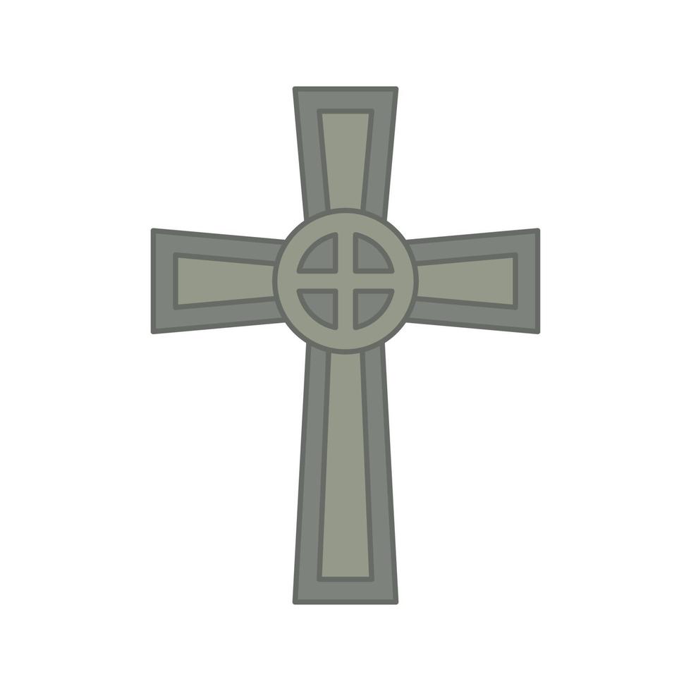 Christian cross isolated on white background. Vector illustration
