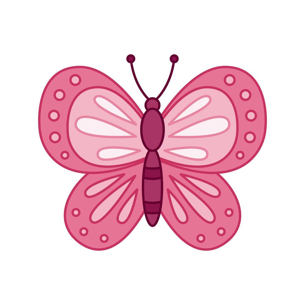 mariposa aislada sobre fondo blanco. ilustración vectorial vector