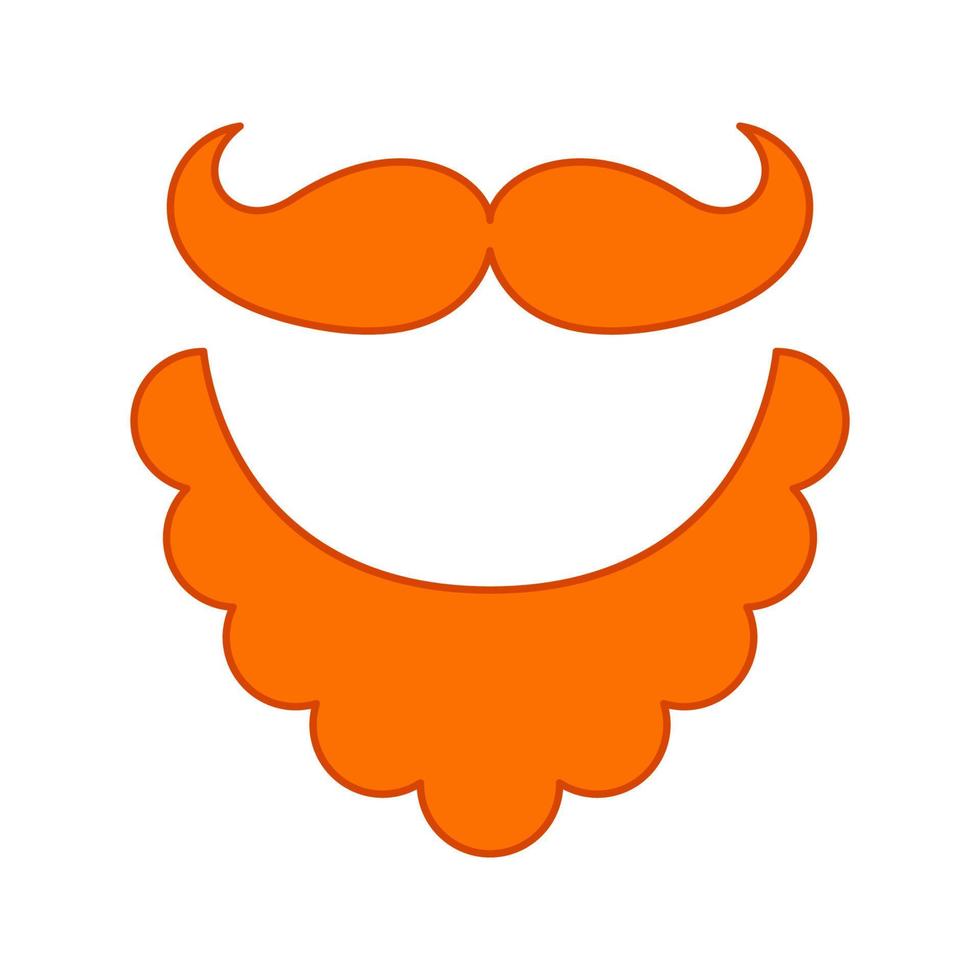 Leprechaun beard isolated on white background. Vector illustration