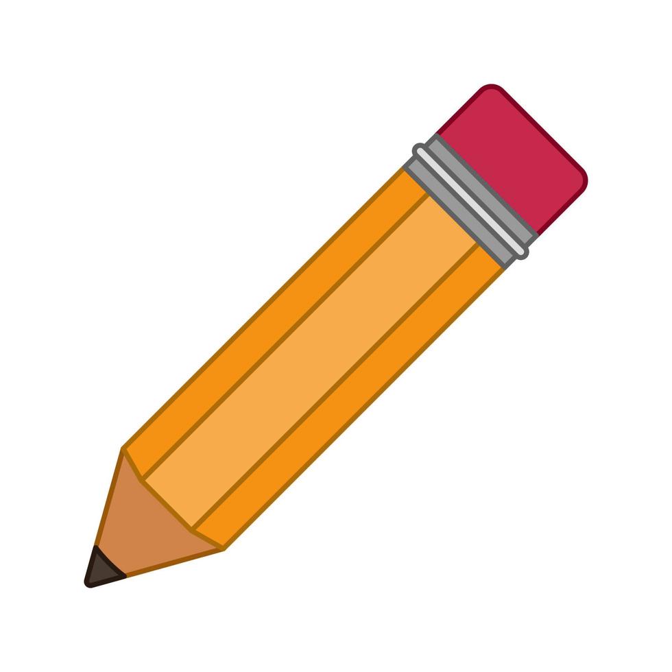 Pencil badge isolated on white background. Vector illustration