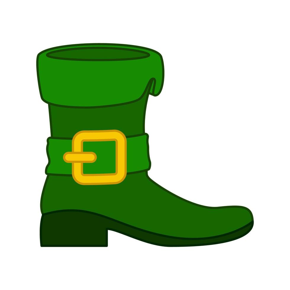 Leprechaun boot isolated on white background. Vector illustration