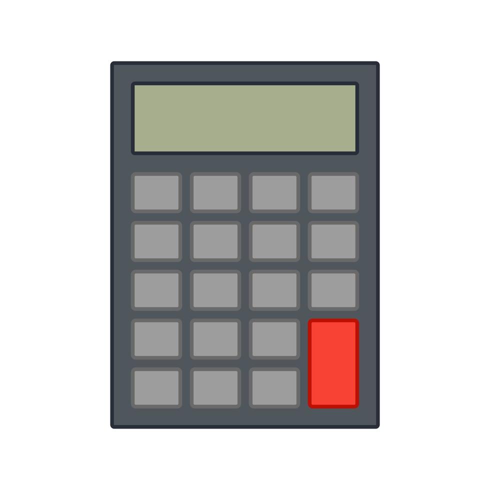 Calculator isolated on white background. Vector illustration