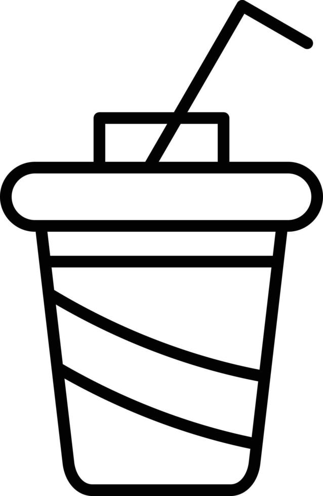 Soft Drink Outline Icon vector