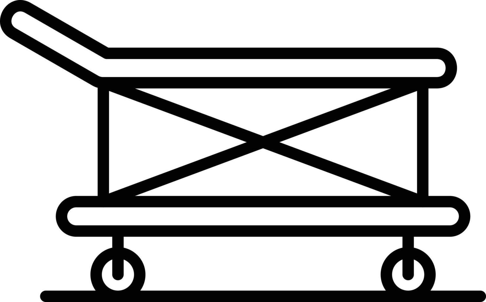 Stretcher Outline Icon vector