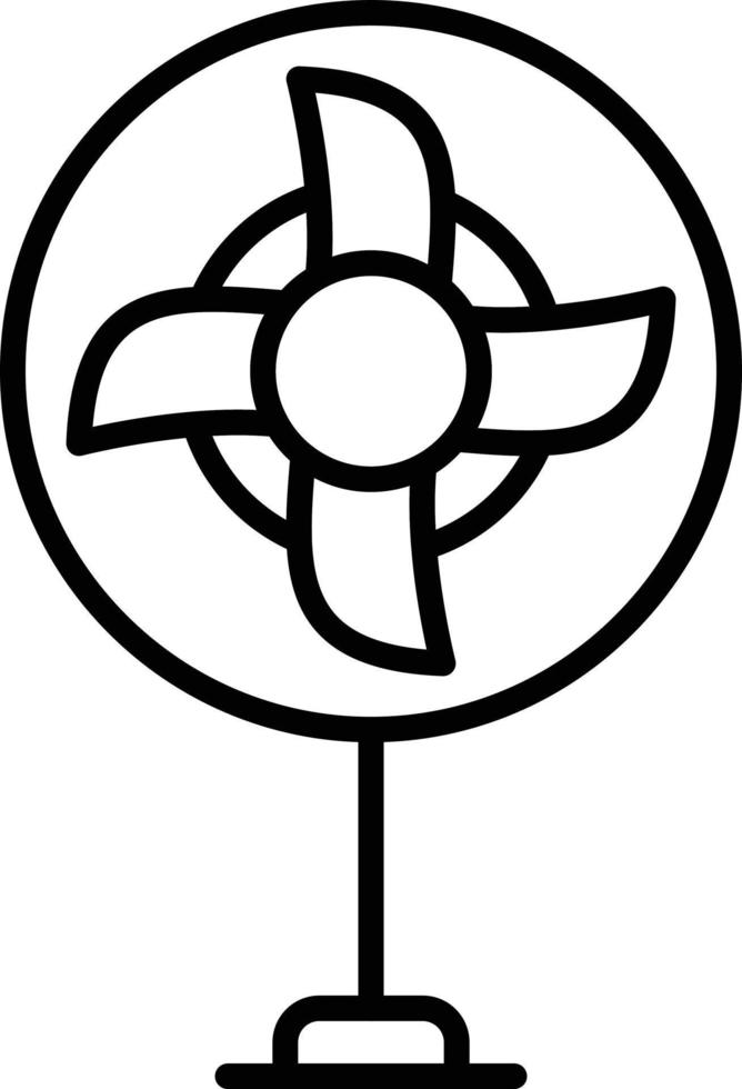 Fan Outline Icon vector