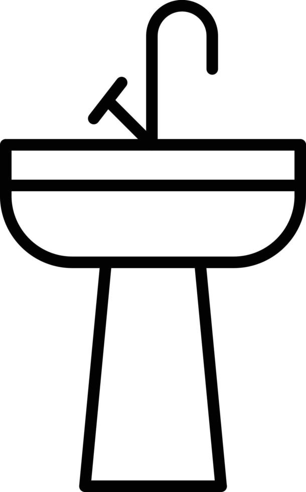 Basin Outline Icon vector