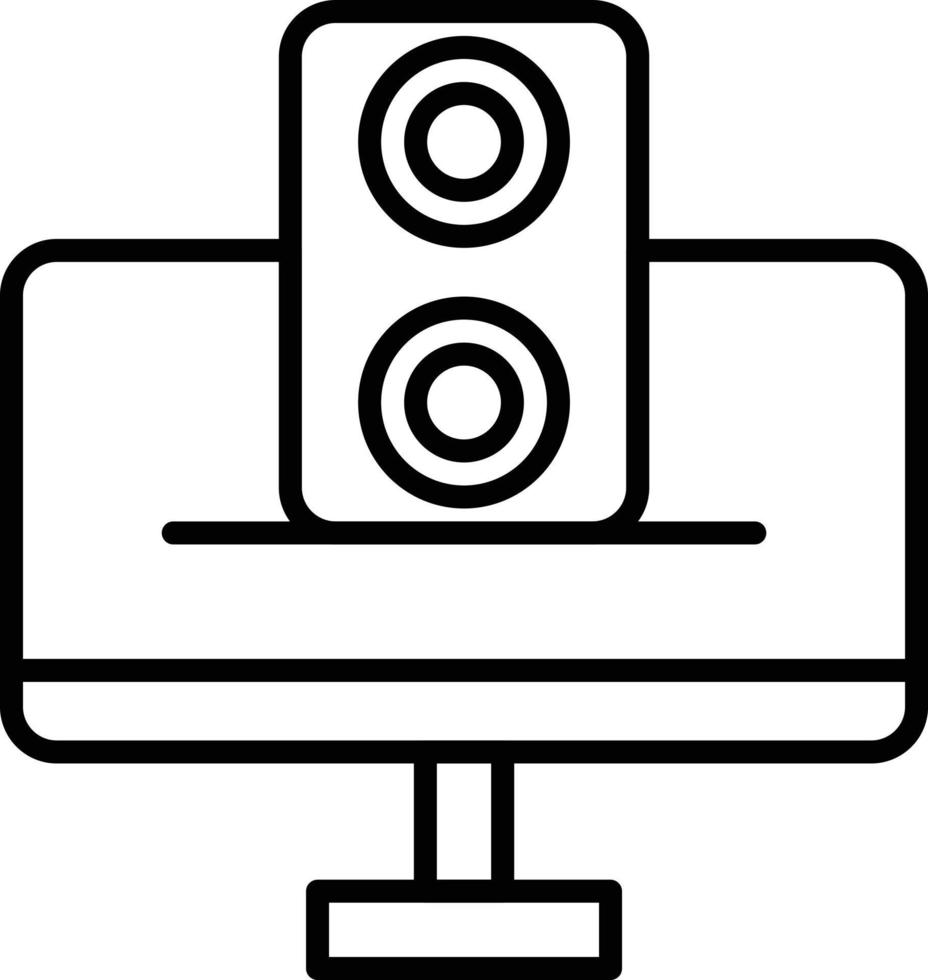 icono de contorno de altavoz vector