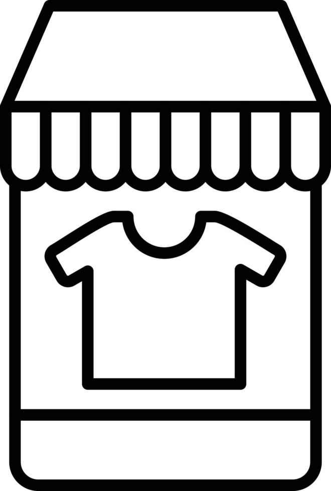 Online Shopping Outline Icon vector