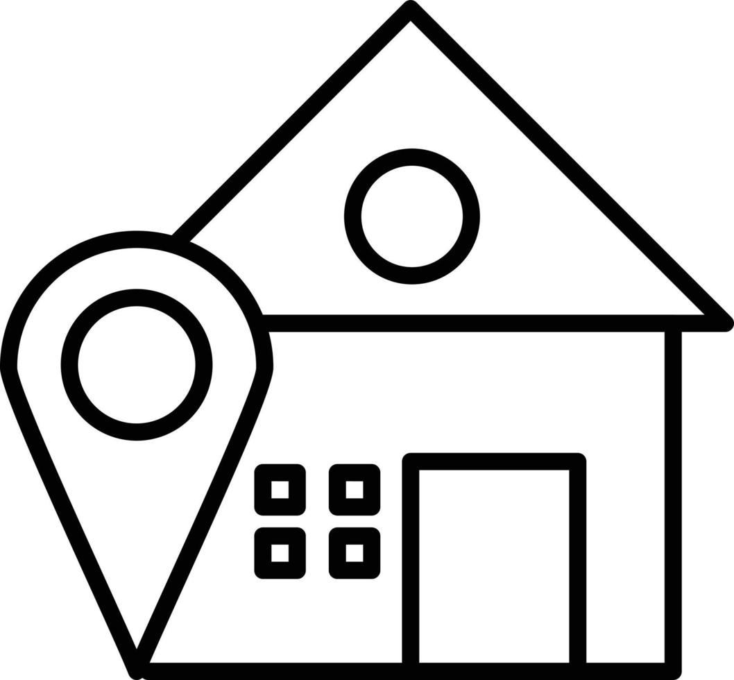 Home Location Outline Icon vector