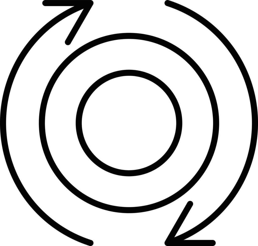 Rotate Outline Icon vector