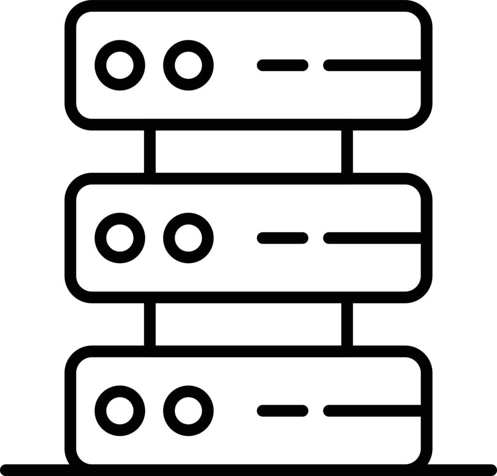 Server Outline Icon vector