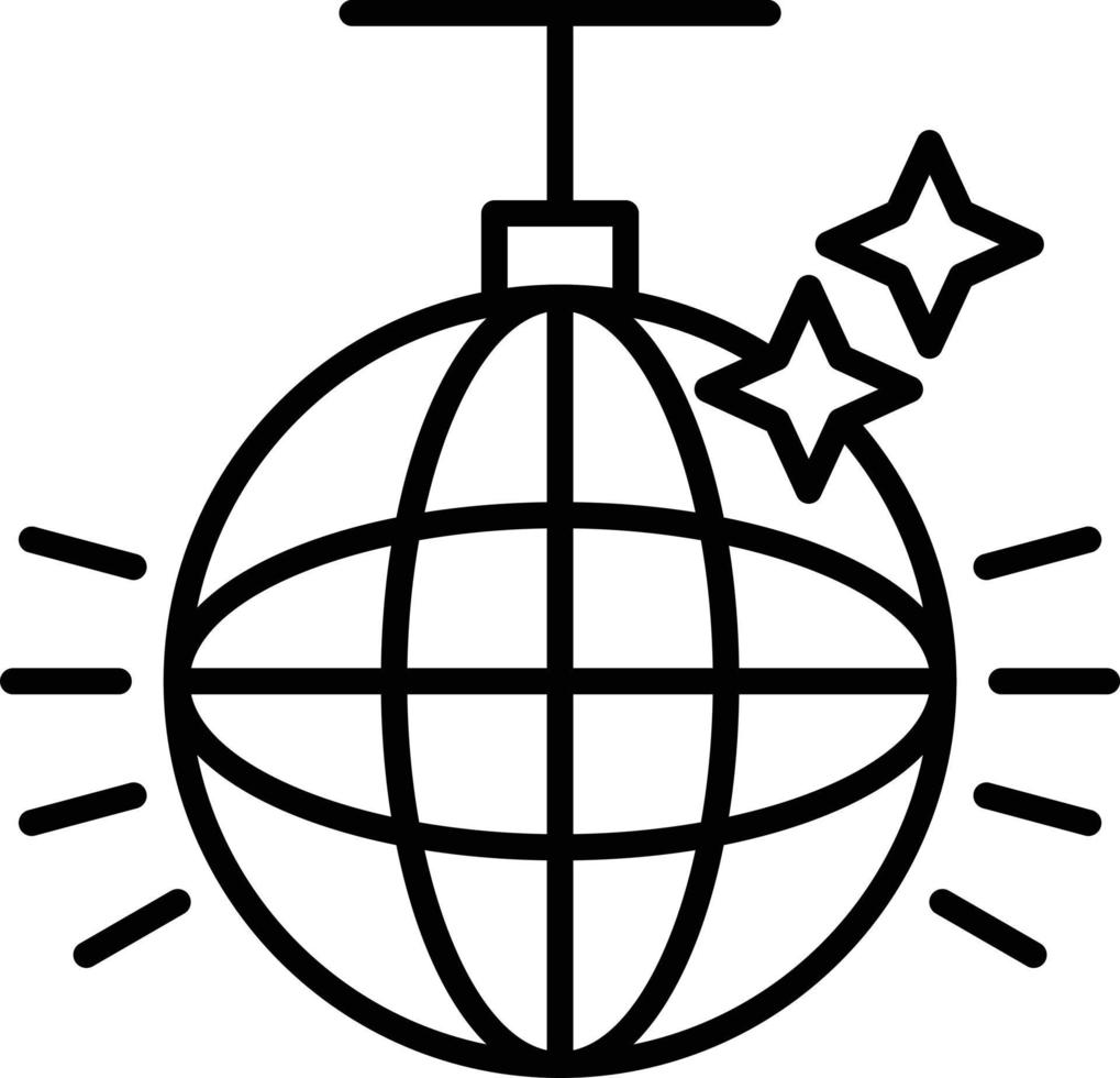 Disco Ball Outline Icon vector
