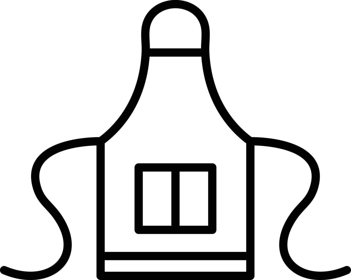 Apron Outline Icon vector