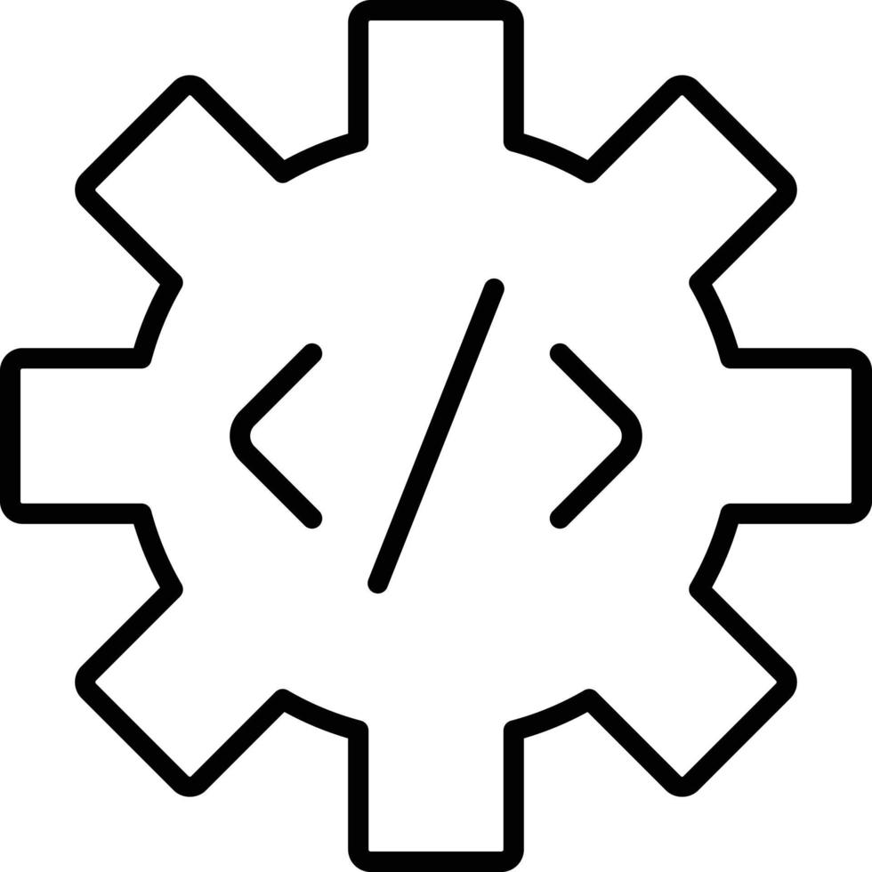 Programming Outline Icon vector
