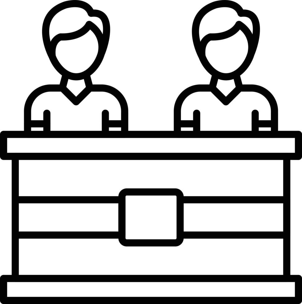 Jury Outline Icon vector