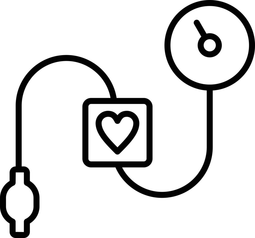 Blood Pressure Outline Icon vector