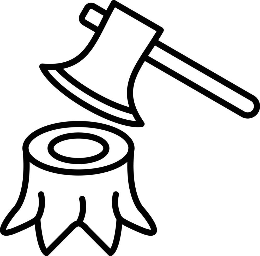 Deforestation Outline Icon vector
