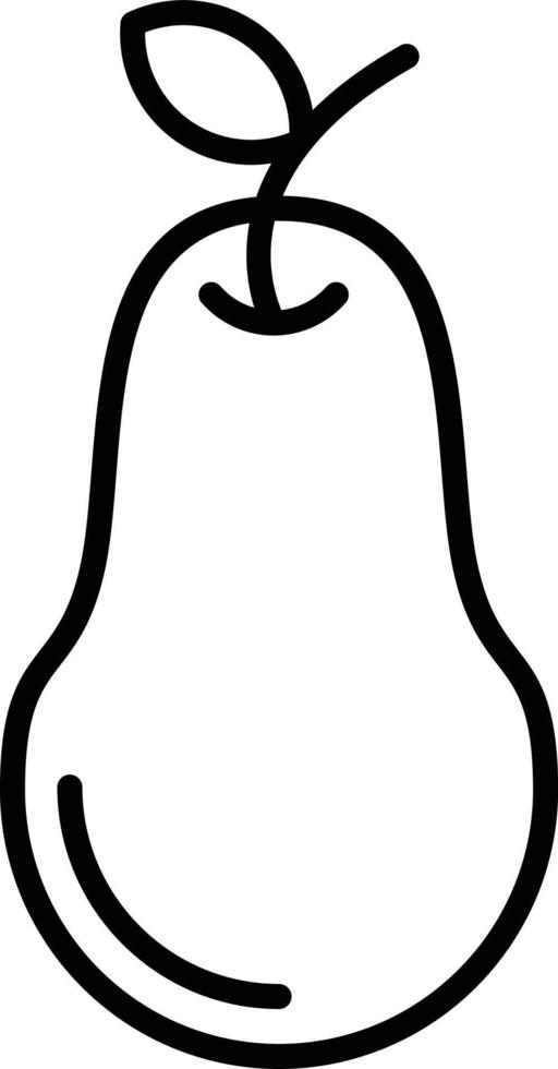 Pear Outline Icon vector