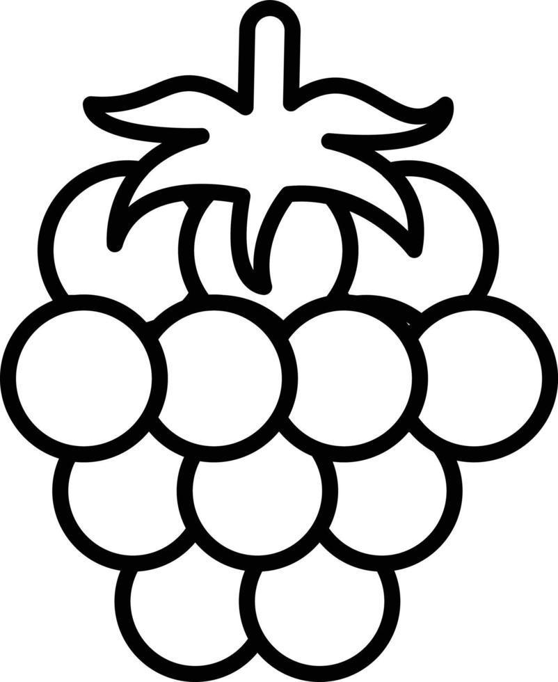 Raspberry Outline Icon vector