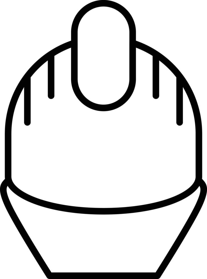 Construction Helmet Outline Icon vector