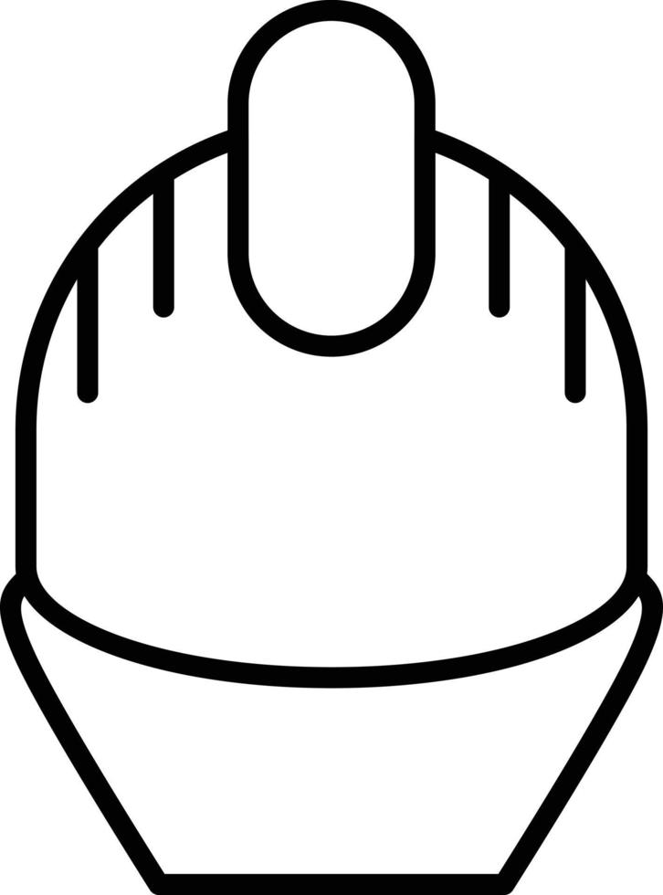 icono de esbozo de casco de construcción vector