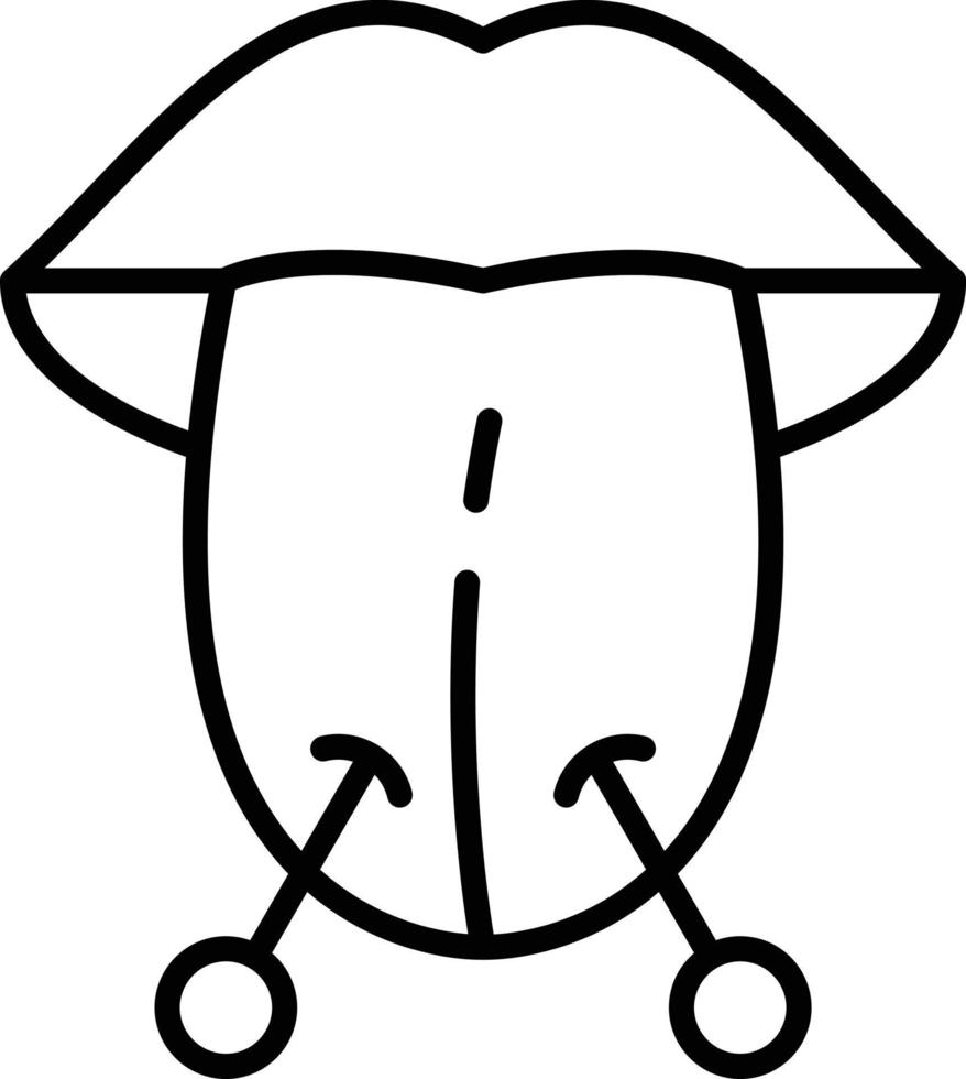 Piercing Outline Icon vector