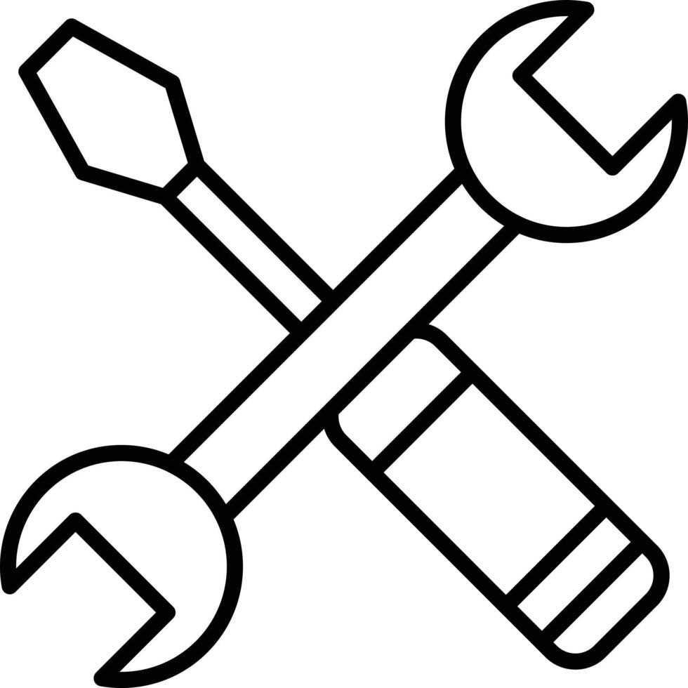 Tools Outline Icon vector