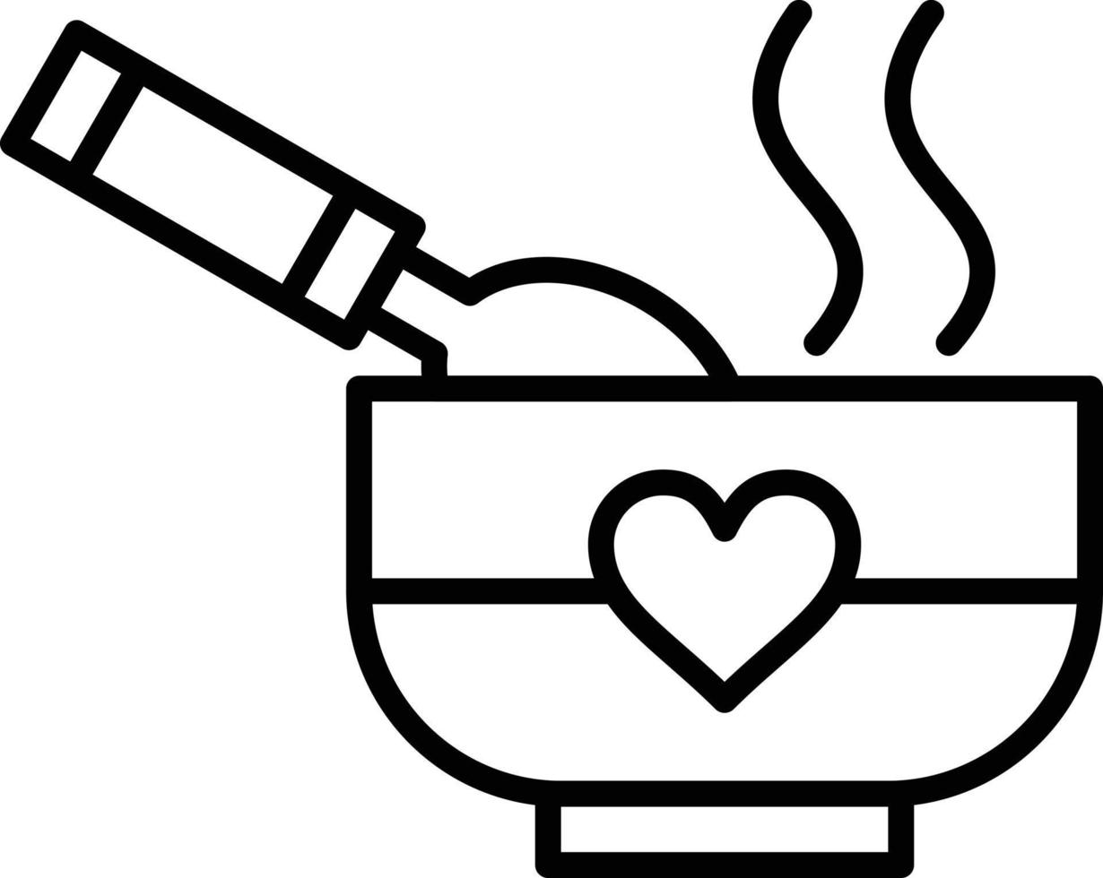 Soup Outline Icon vector
