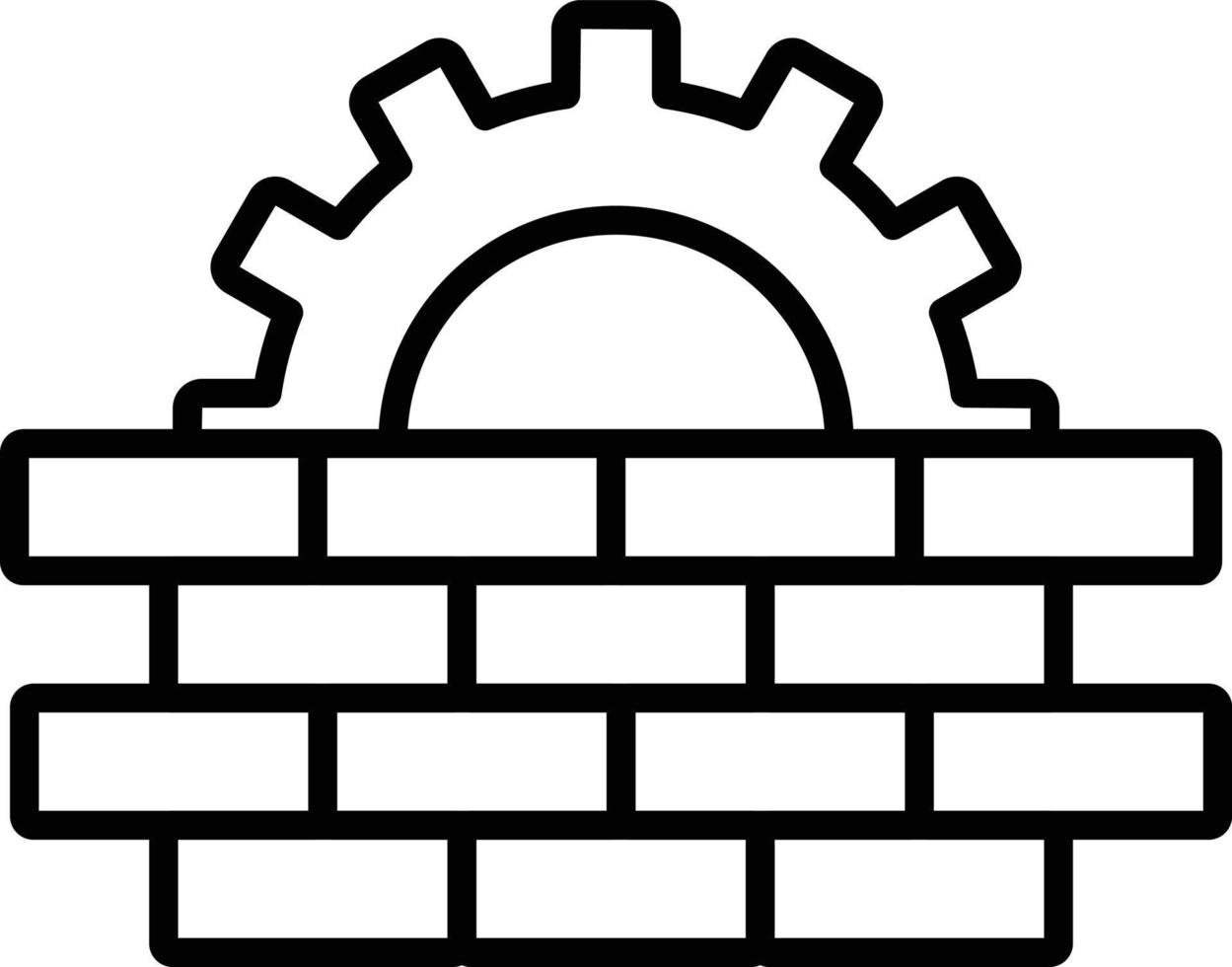 Bricks Outline Icon vector
