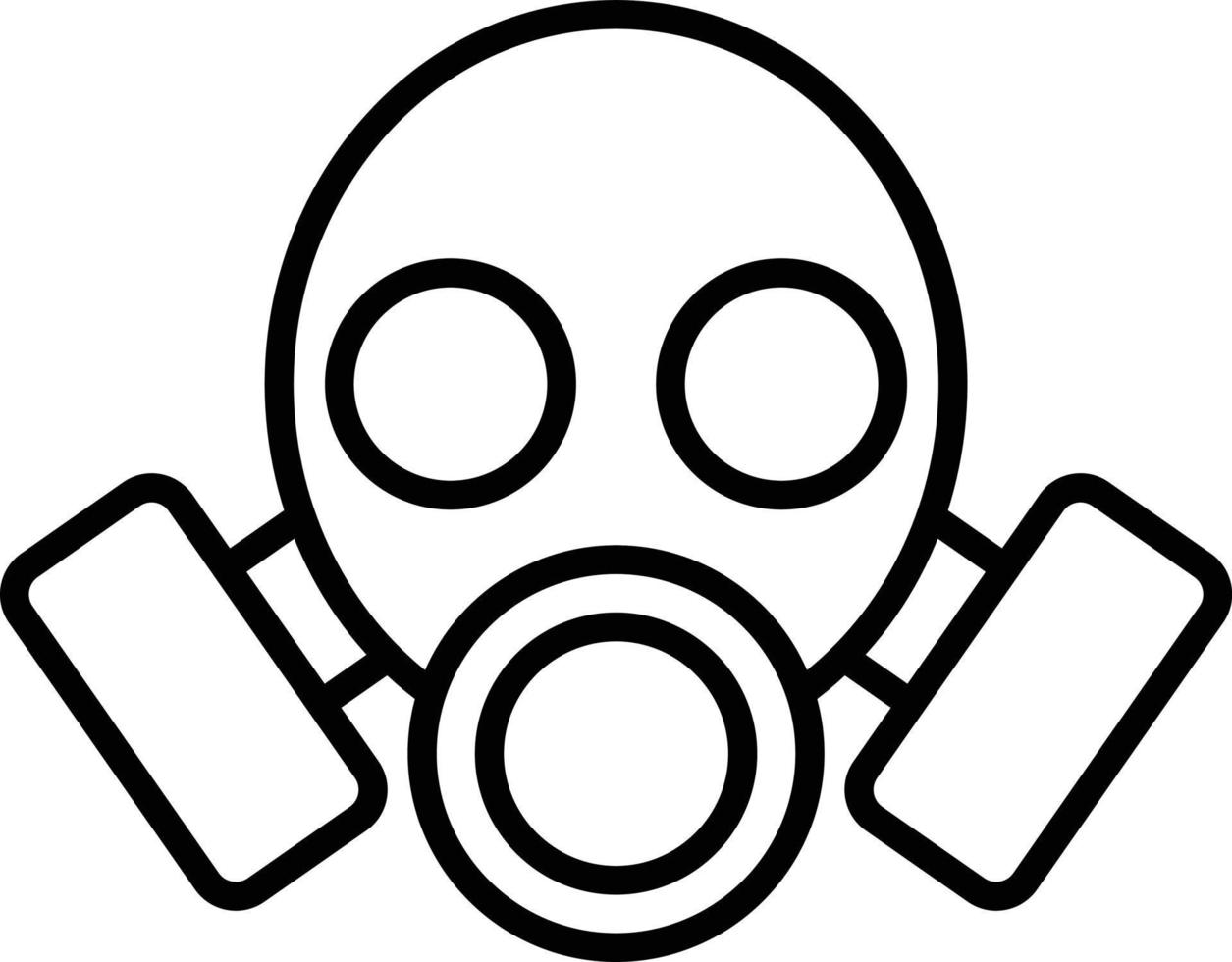 Gas Mask Outline Icon vector