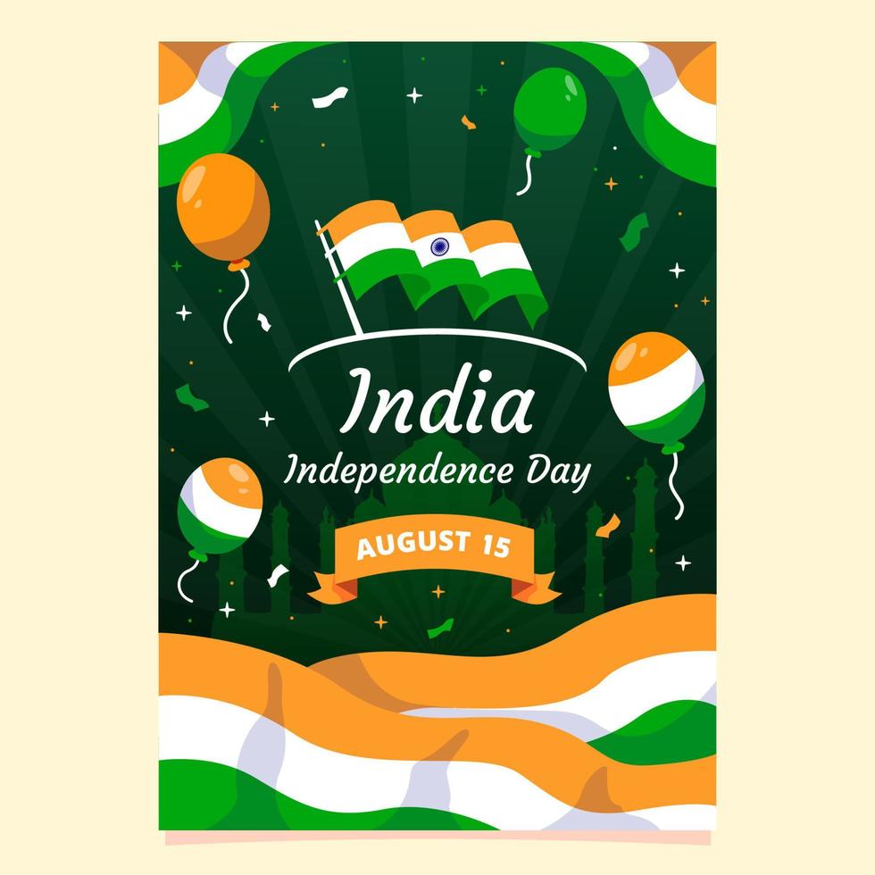 India Independence Day Poster vector
