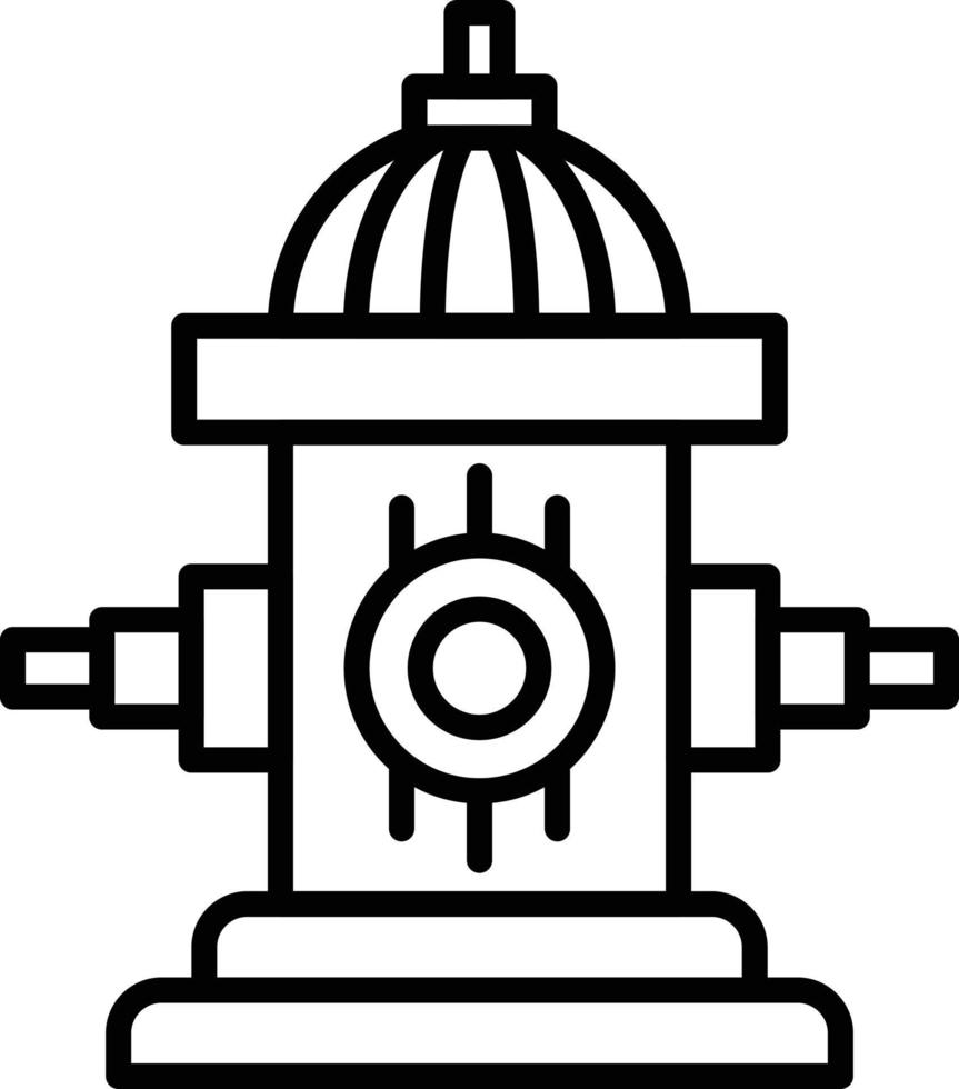 Fire Hydrant Outline Icon vector