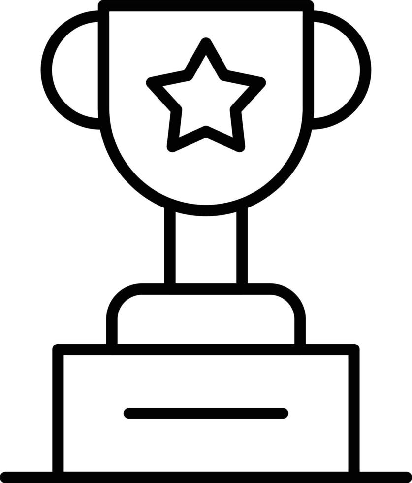 Trophy Outline Icon vector