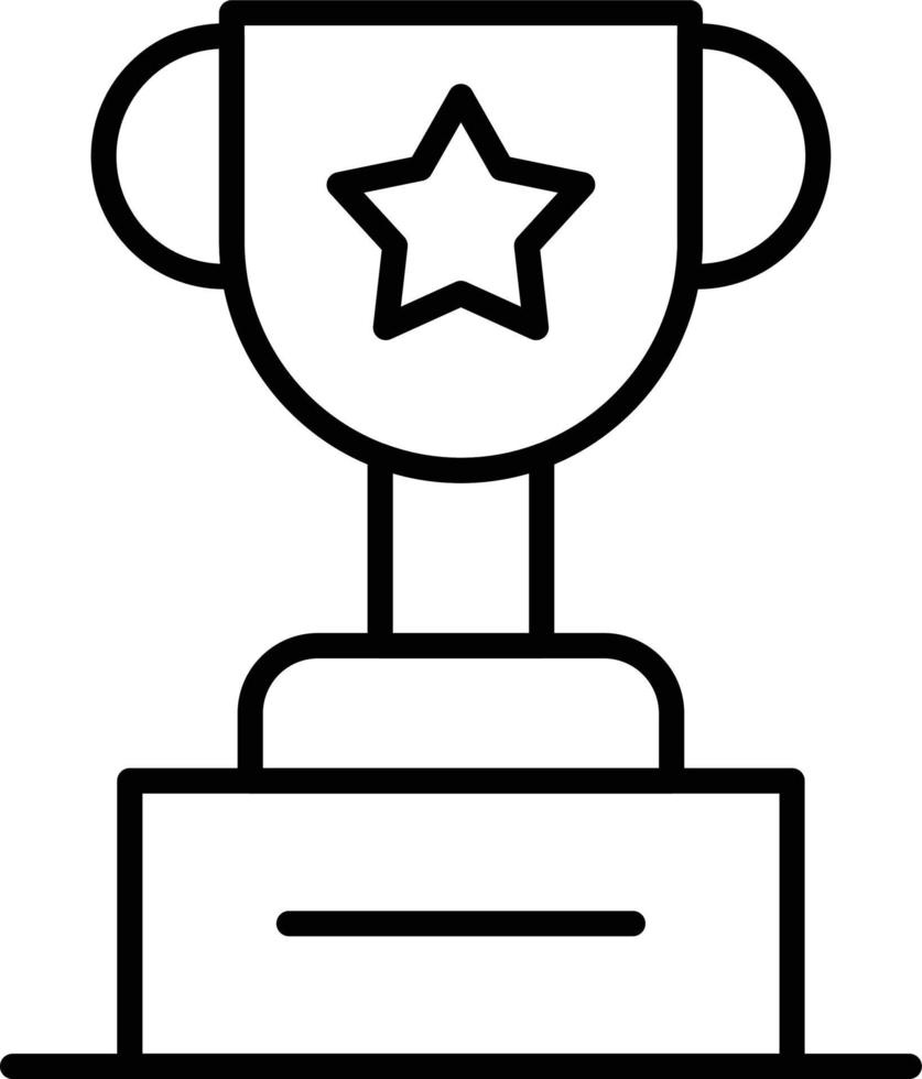 Trophy Outline Icon vector