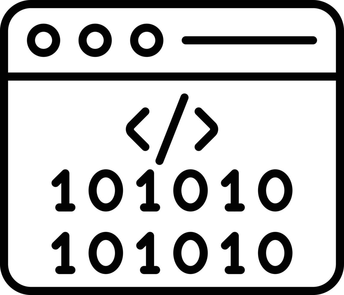 icono de esquema de codificación vector