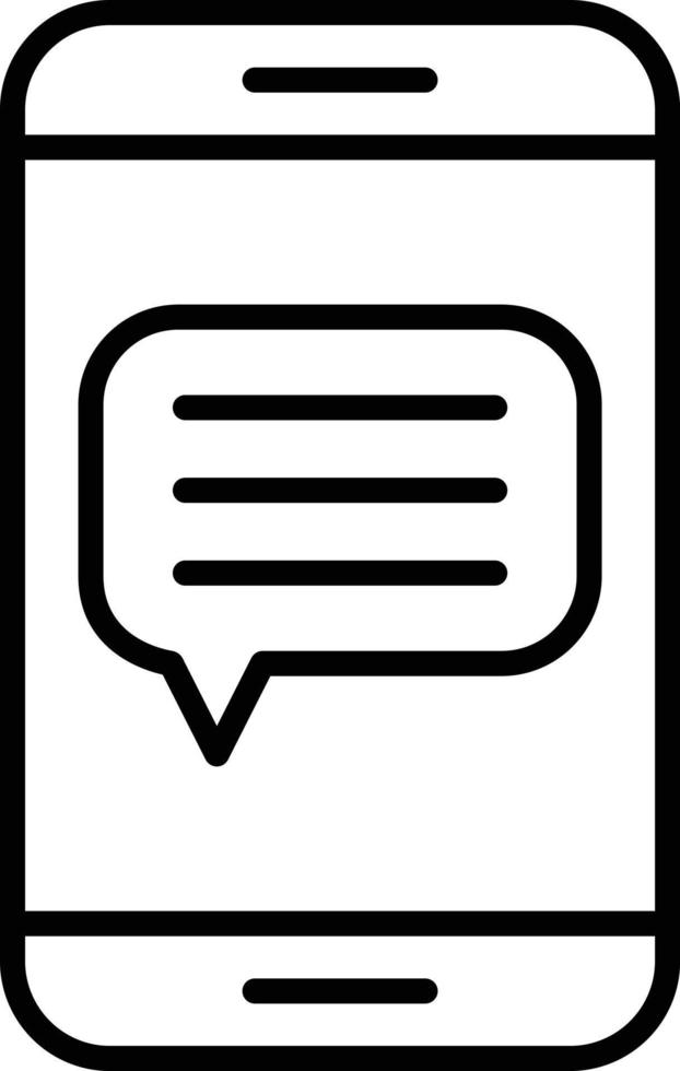 Message Outline Icon vector