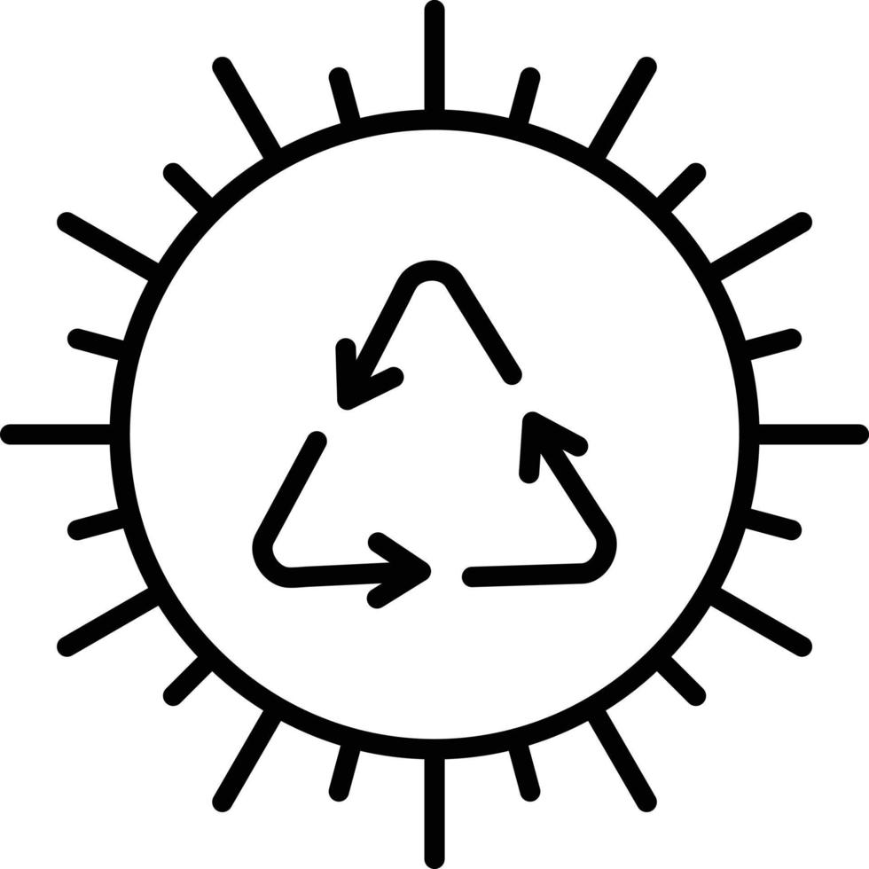 Sun Outline Icon vector