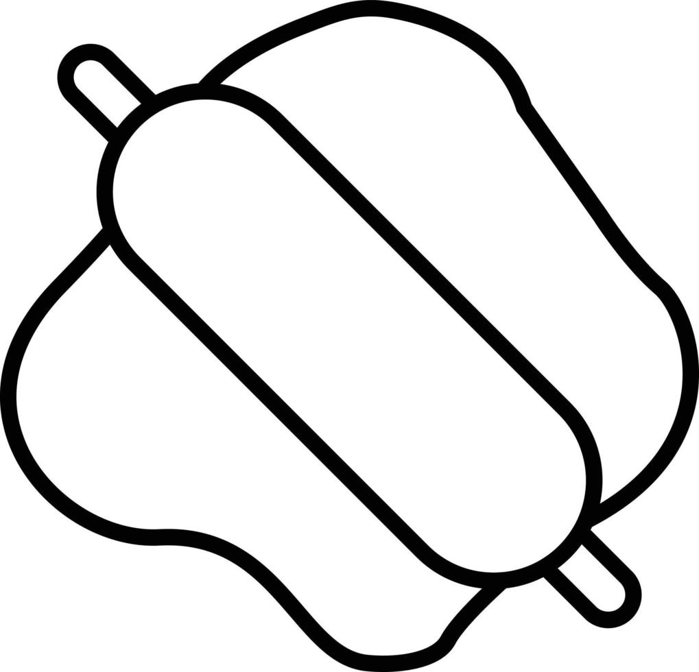 Rolling Pin Outline Icon vector