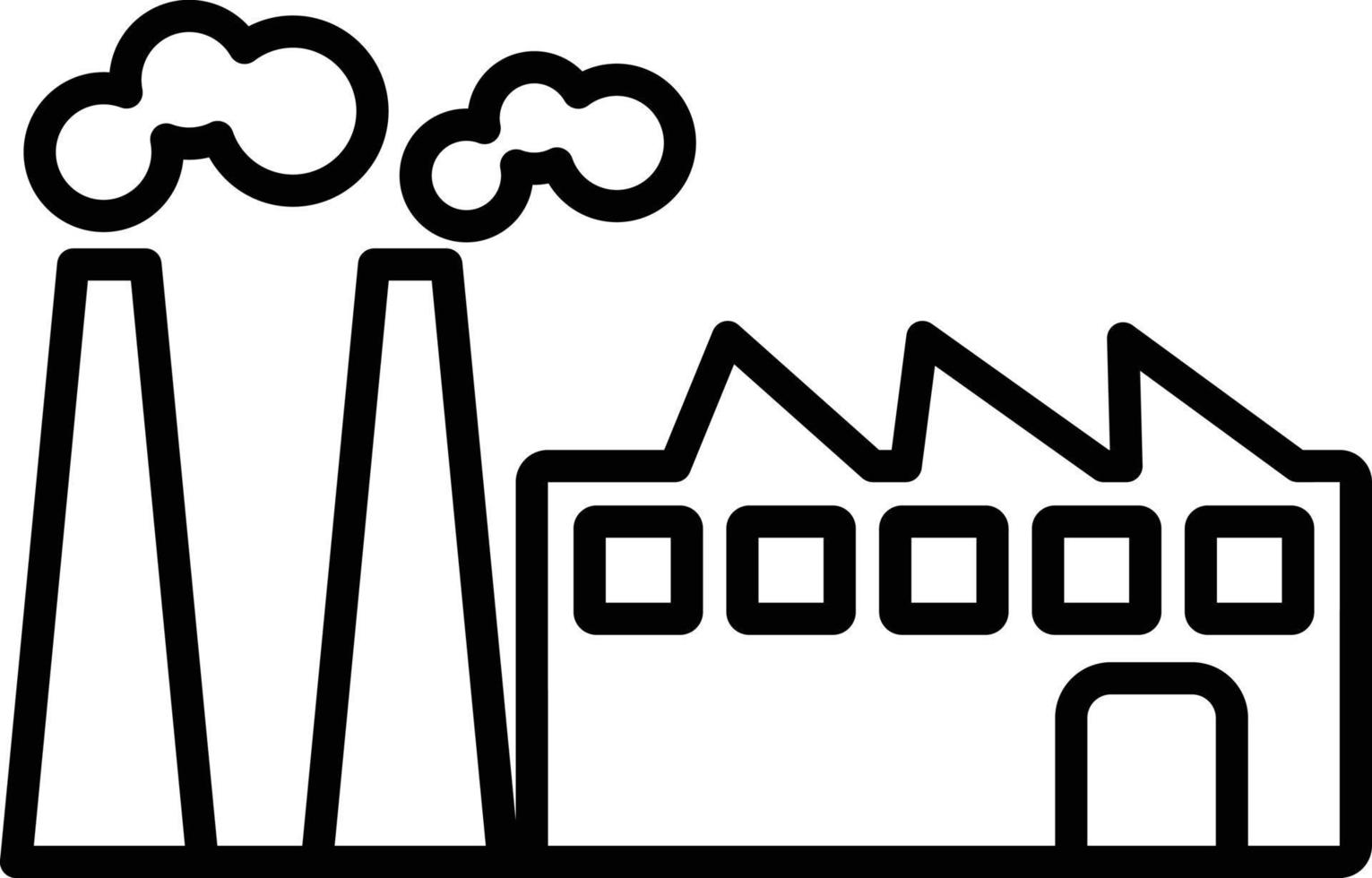 Factory Outline Icon vector