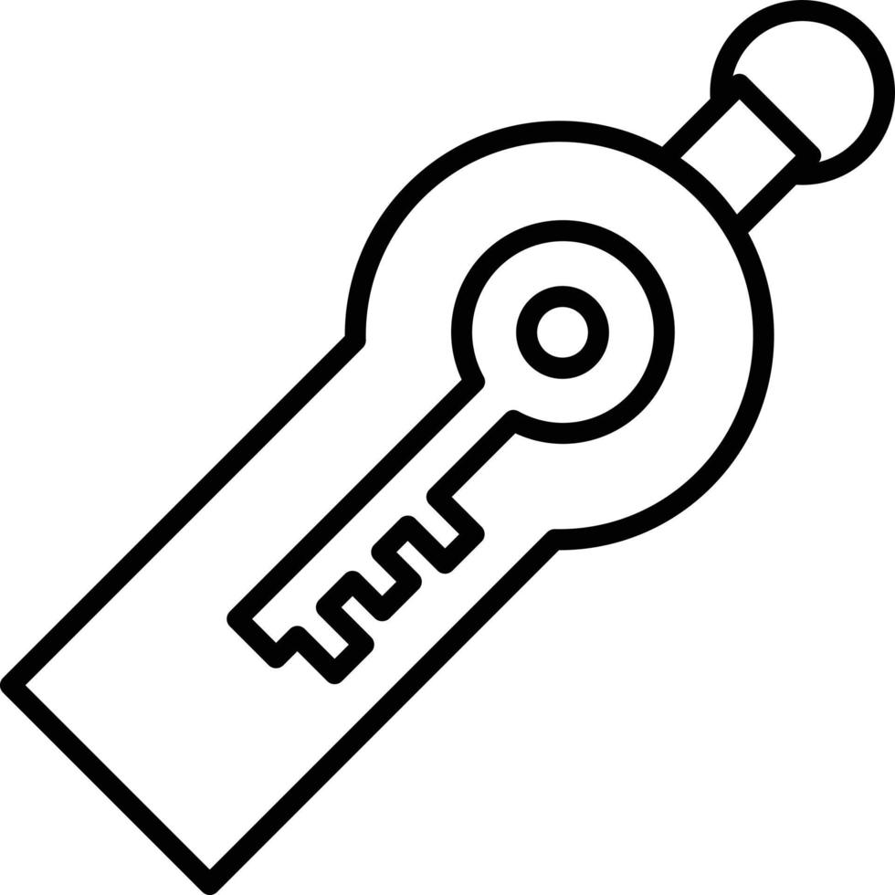 Security Token Outline Icon vector