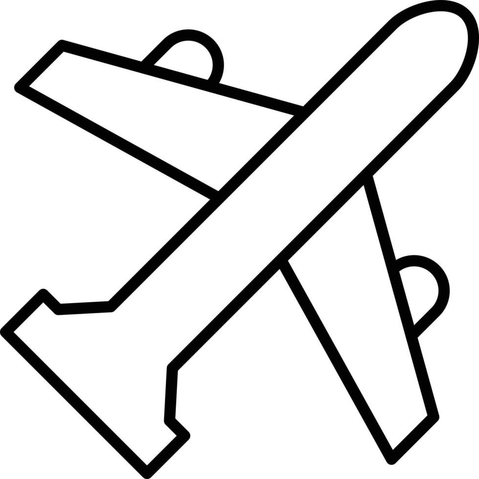 Airplane Outline Icon vector