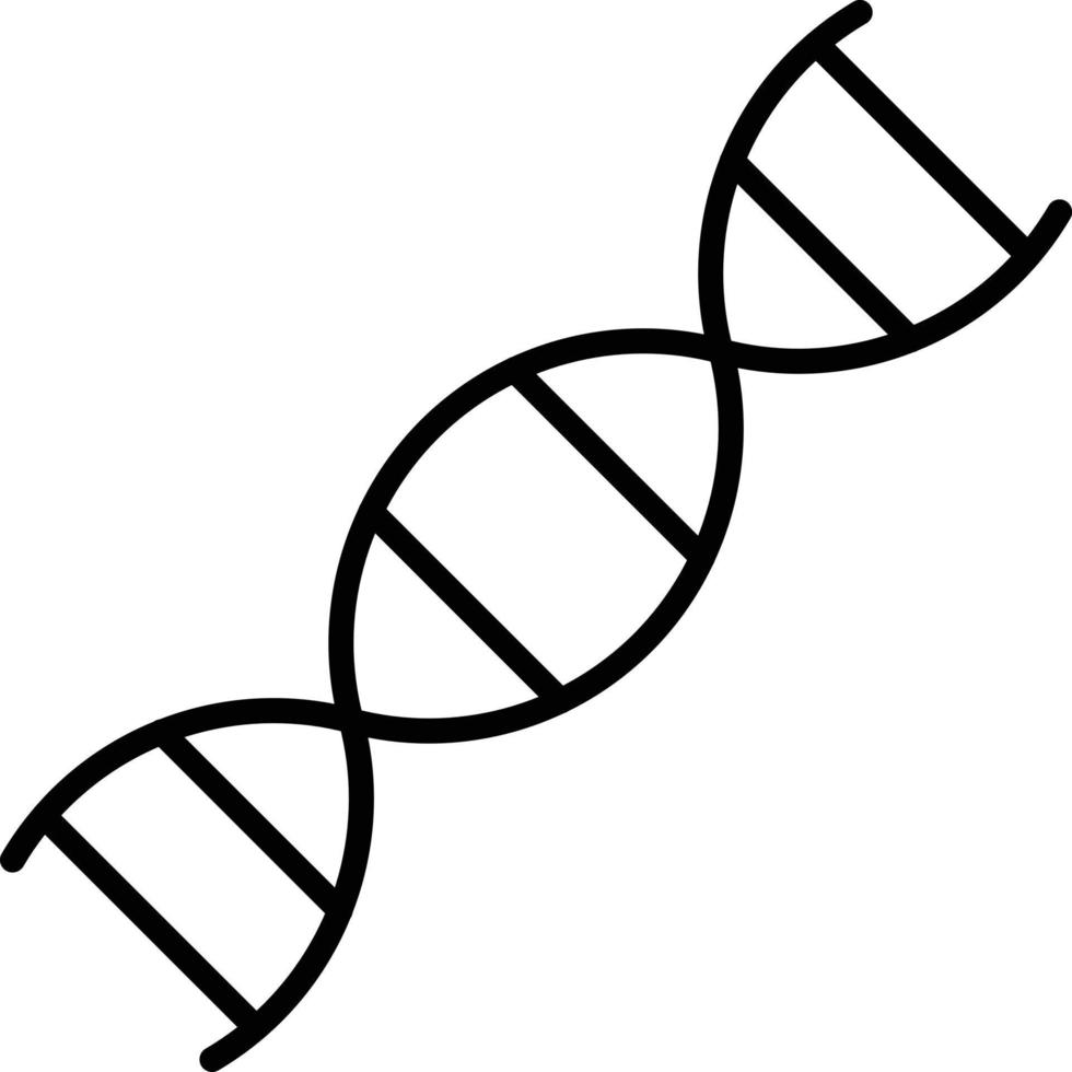 Dna Outline Icon vector