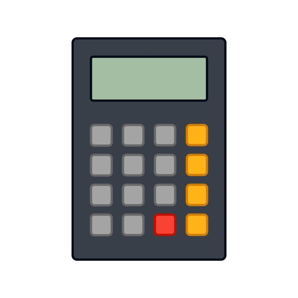 Calculator isolated on white background. Vector illustration