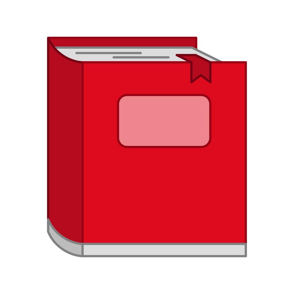 Notebook isolated on white background. Vector illustration